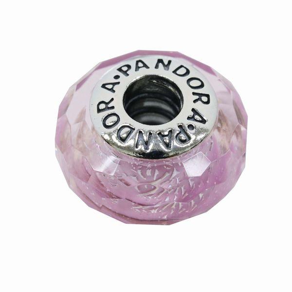 PANDORA（パンドラ） チャーム PANDORA Faceted Pink Murano Glass