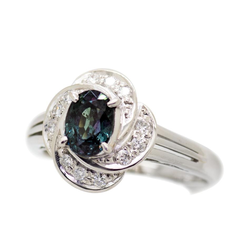 カラーチェンジ ガーネット リング 指輪 1.0ct Pt900 新品仕上げ済中古