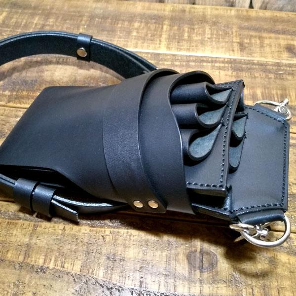 シザーケース プロ用 レザー 革 シザーホルダー ヌメ革 本革 タンニン