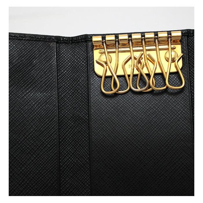 PRADA（プラダ） PRADA 6連キーケース サフィアーノレザー 黒