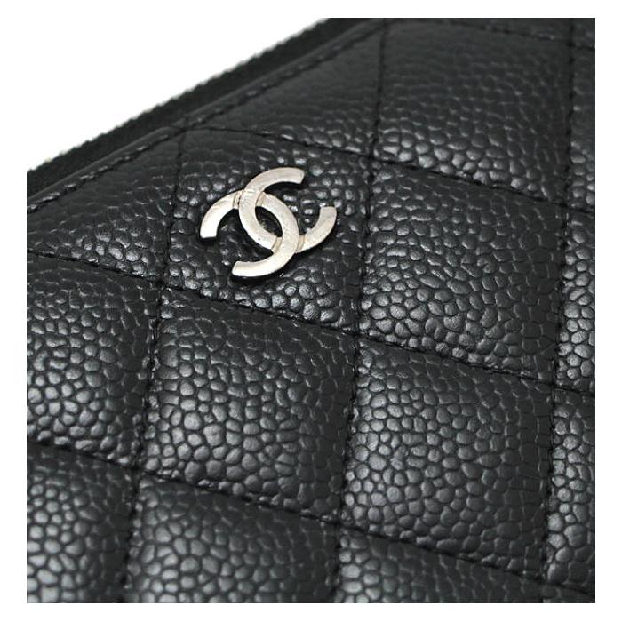 CHANEL（シャネル） マトラッセ ラウンドファスナー 長財布 キャビア