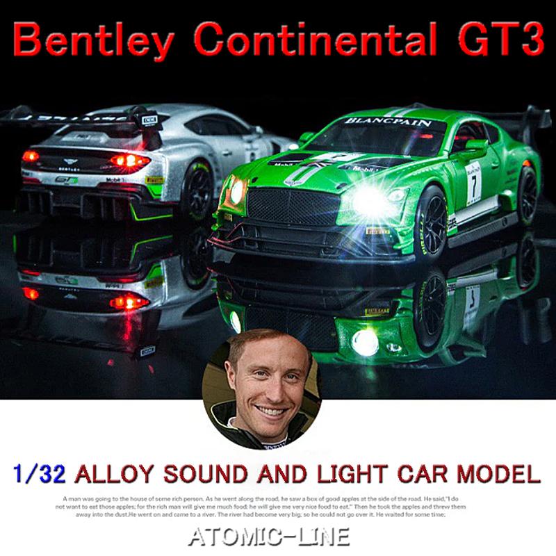 Bentley コンチネンタル GT3 1/32 ミニカー 全4色 ライト点灯 エンジン