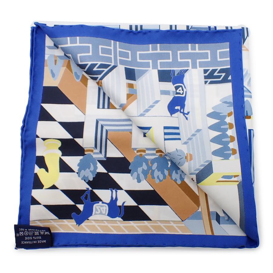 HERMES（エルメス） 新品 カレ45 ガヴロッシュ ブルー ホースクラブ