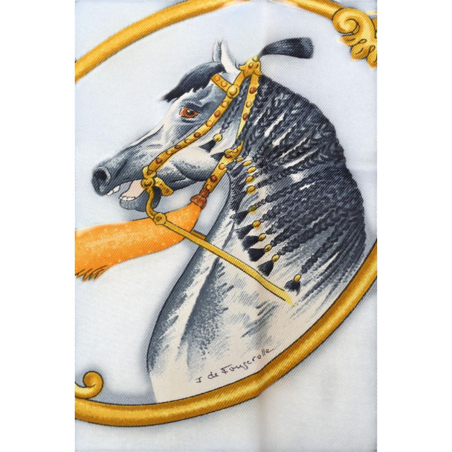 HERMES（エルメス） 未使用 スカーフ カレ90 シルクツイル LES CHEVAUX