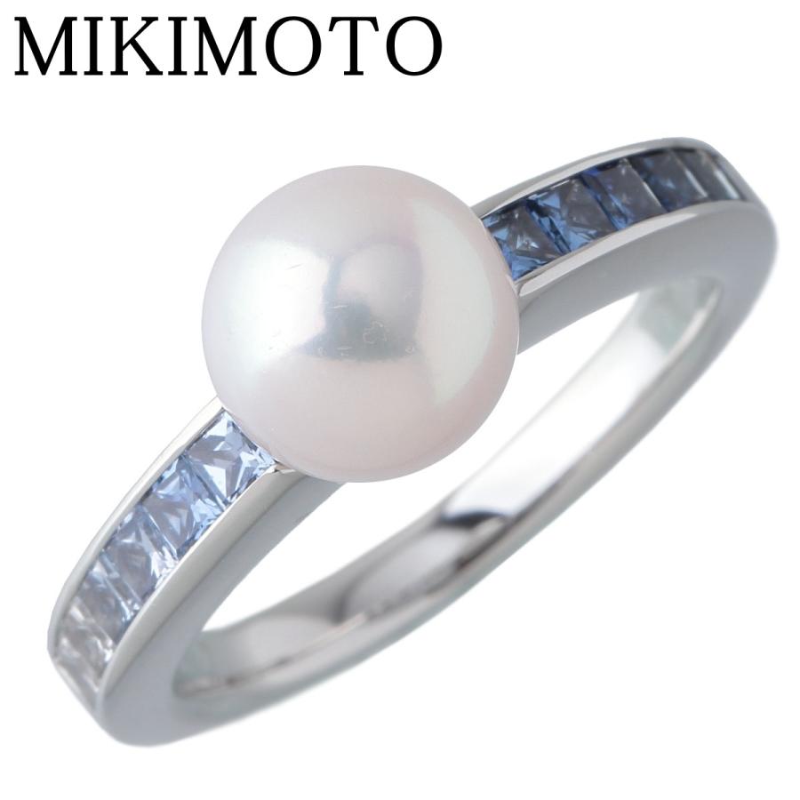 MIKIMOTO（ミキモト） パール サファイア リング アコヤ真珠8.0mm 13号