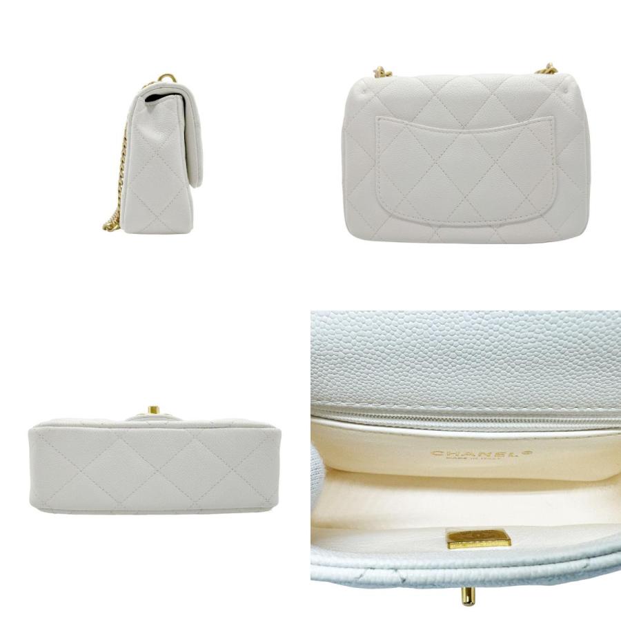CHANEL（シャネル） ショルダーバッグ キャビアスキンレザー ホワイト