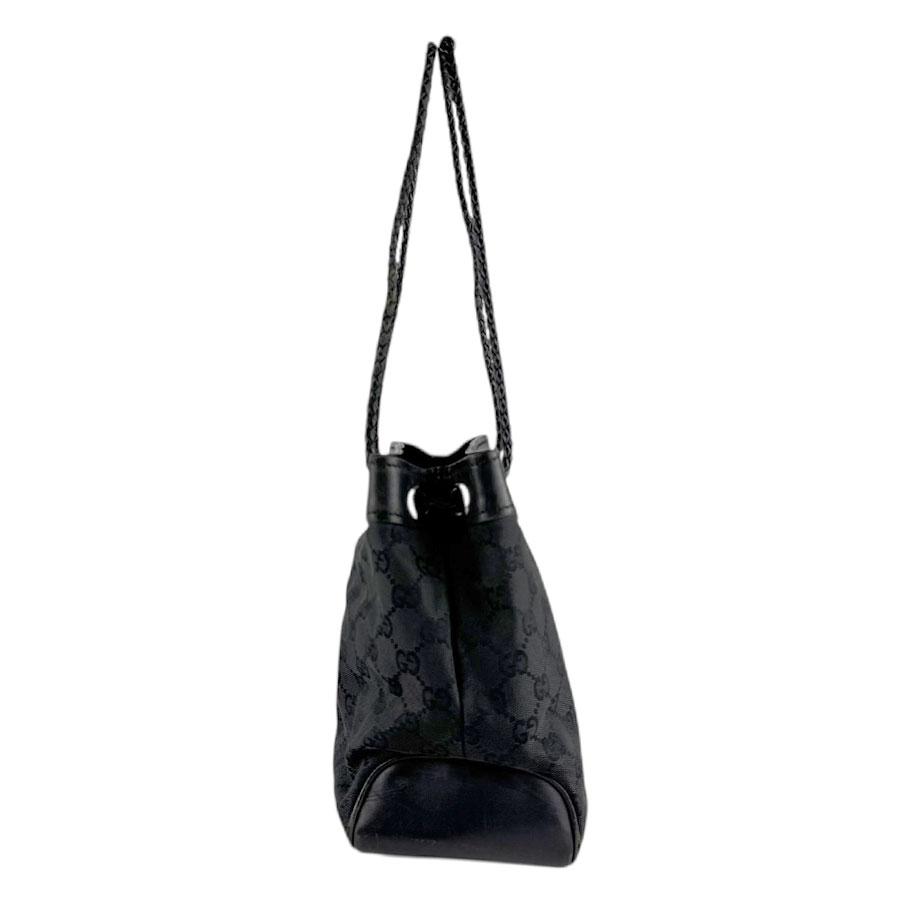 GUCCI（グッチ） ショルダーバッグ GGキャンバス/レザー ブラック