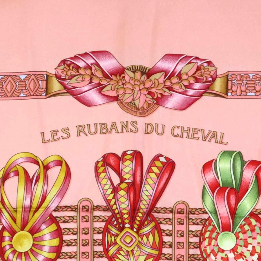 HERMES（エルメス） スカーフ カレ90 LES RUBANS DU CHEVAL シルク