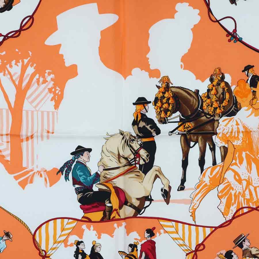 HERMES（エルメス） スカーフ カレ90 feria de sevilla セビリアの休日