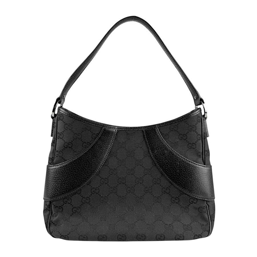 GUCCI（グッチ） ショルダーバッグ GGキャンバス/レザー ブラック