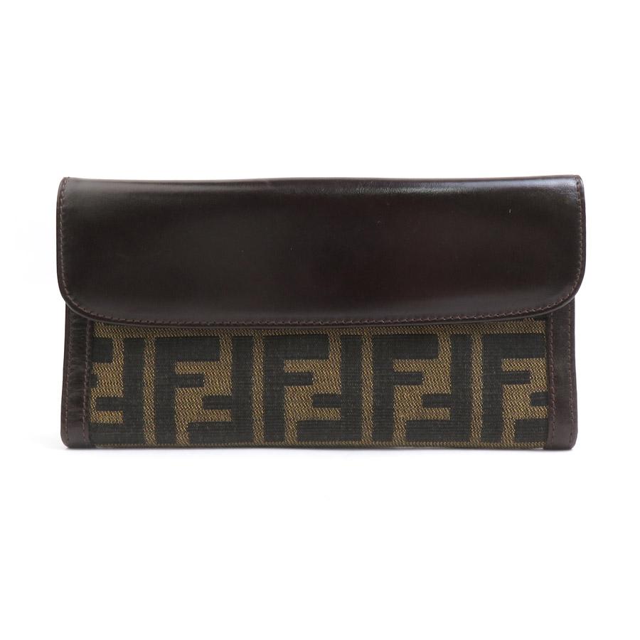 FENDI（フェンディ） 二つ折り長財布 ズッカ キャンバス/レザー