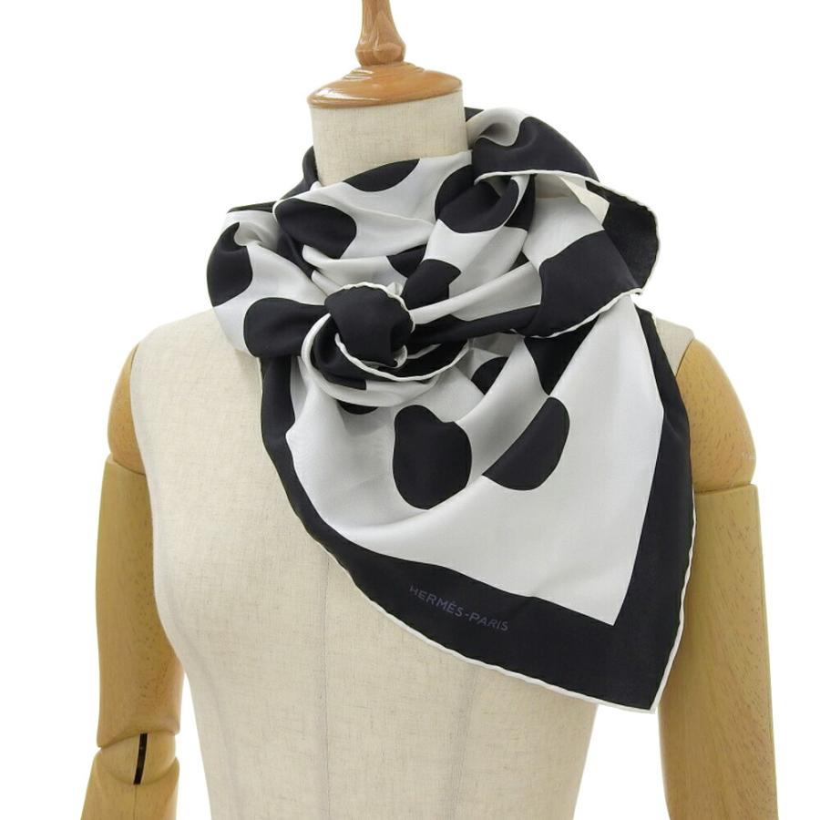 HERMES（エルメス） 超美品 現行黒タグ CENT POIS ドット柄 カレ90