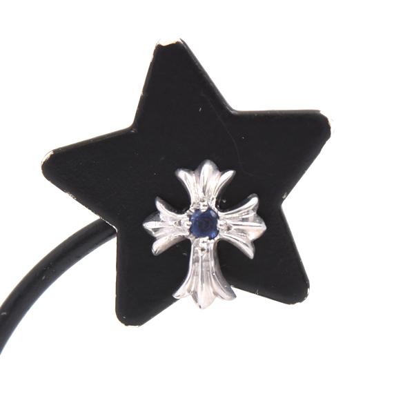 CHROME HEARTS（クロムハーツ） ピアス メンズ CHクロス サファイア