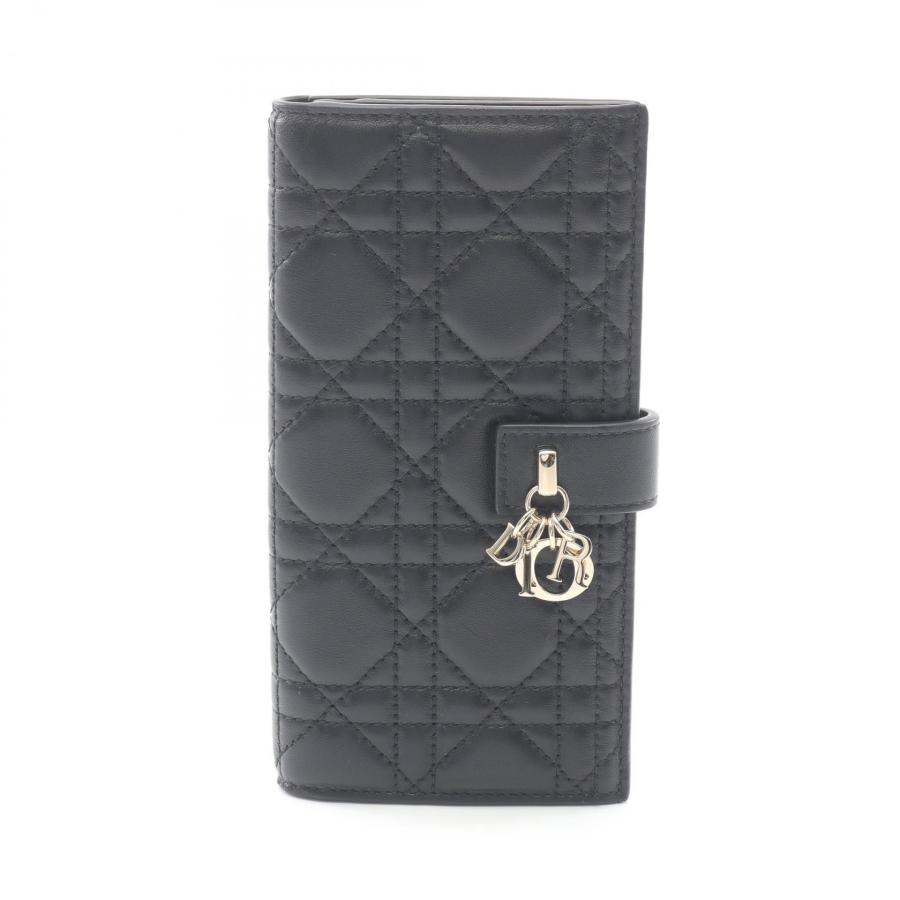 ディオール My Dior カナージュ ブランドオフ レザー 二つ折り長財布