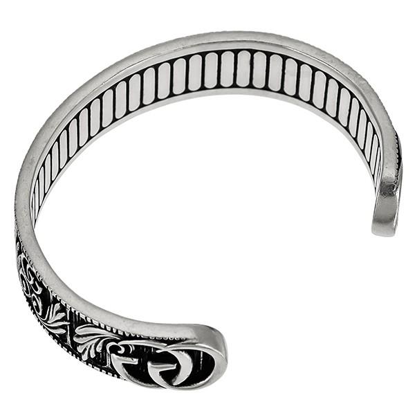 GUCCI（グッチ） メンズ レディース バングル ダブルG リーフモチーフ