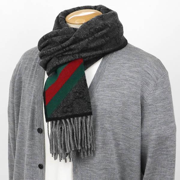 GUCCI（グッチ） ストール ウール100% GG柄 マフラー ユニセックス