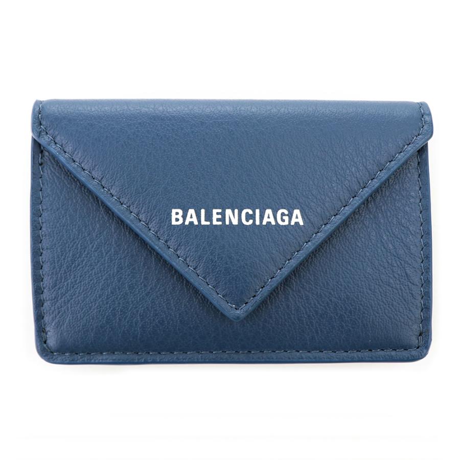 BALENCIAGA（バレンシアガ） 財布 三つ折り ミニ財布 ペトロブルー