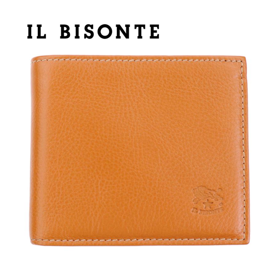 IL BISONTE（イルビゾンテ） 財布 二つ折り 小銭入れ付き キャメル