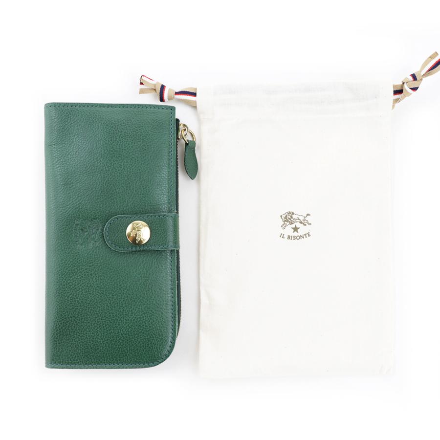 IL BISONTE（イルビゾンテ） 財布 二つ折り 長財布 ボタン L字