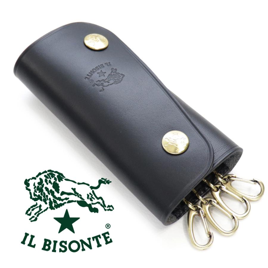 IL BISONTE（イルビゾンテ） キーケース 4連 ブラック ネロ 黒