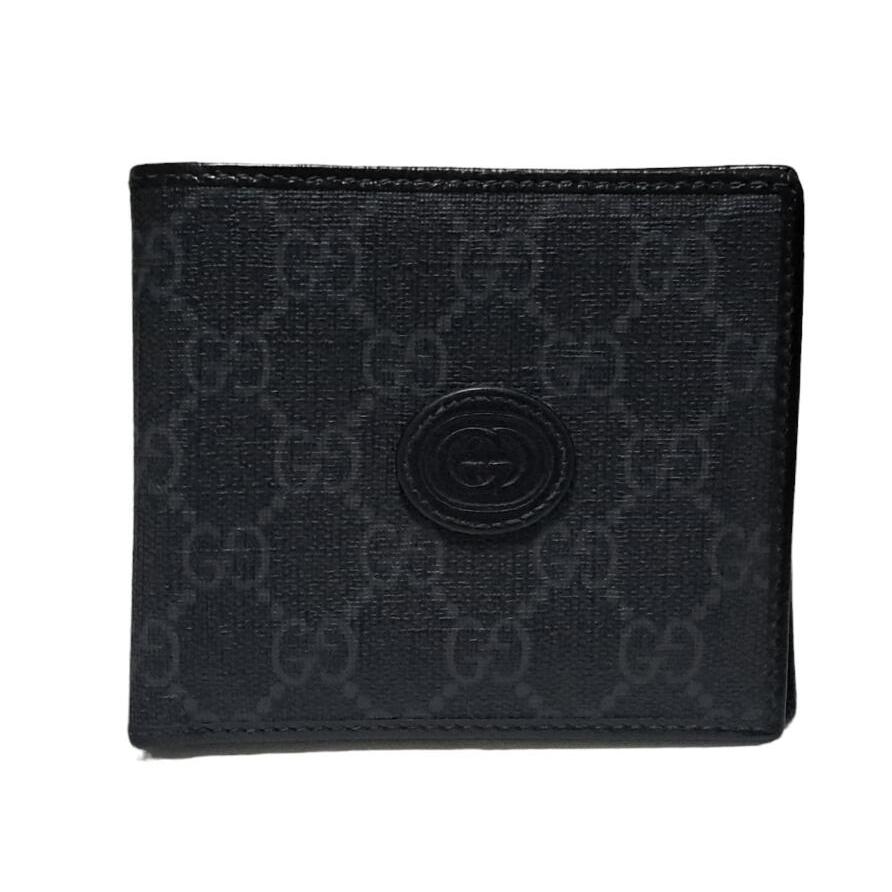 GUCCI（グッチ） 二つ折り 財布 インターロッキングG コインウォレット