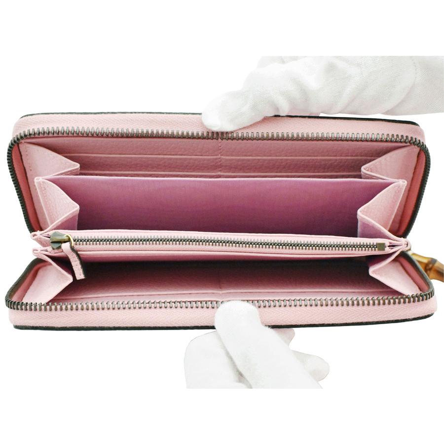 ゆな】GG グッチ GUCCI ピンクレザー 長財布 ゆな】GG グッチ GUCCI