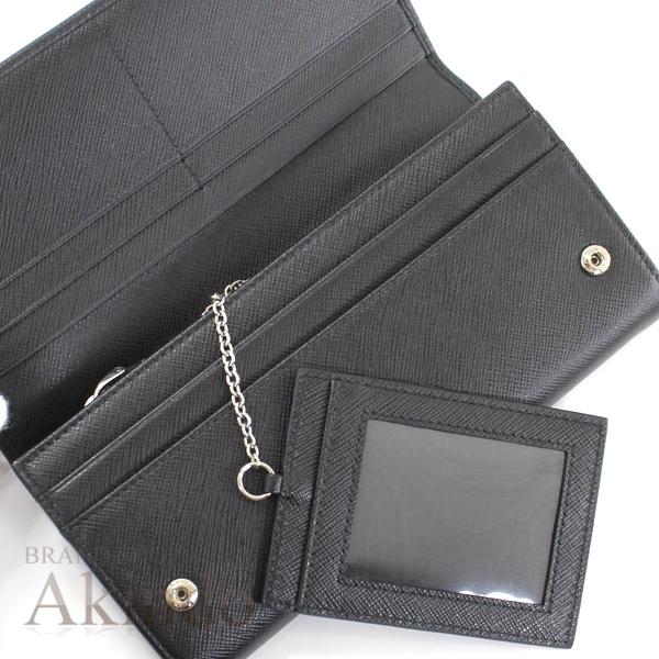 PRADA（プラダ） 【未使用】プラダ 長財布 二つ折り 三角ロゴ 黒
