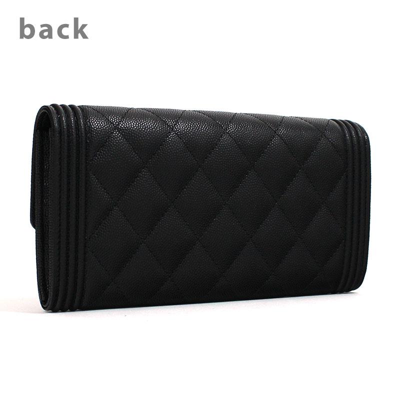 CHANEL（シャネル） 長財布 フラップウォレット ボーイシャネル グレ