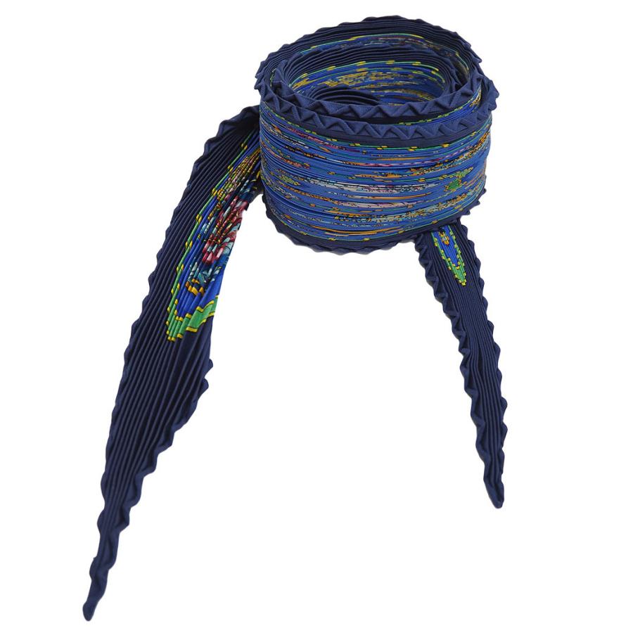 HERMES（エルメス） プリーツカレ スカーフ ネイビー ブルー