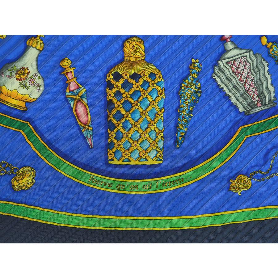 HERMES（エルメス） プリーツカレ スカーフ ネイビー ブルー