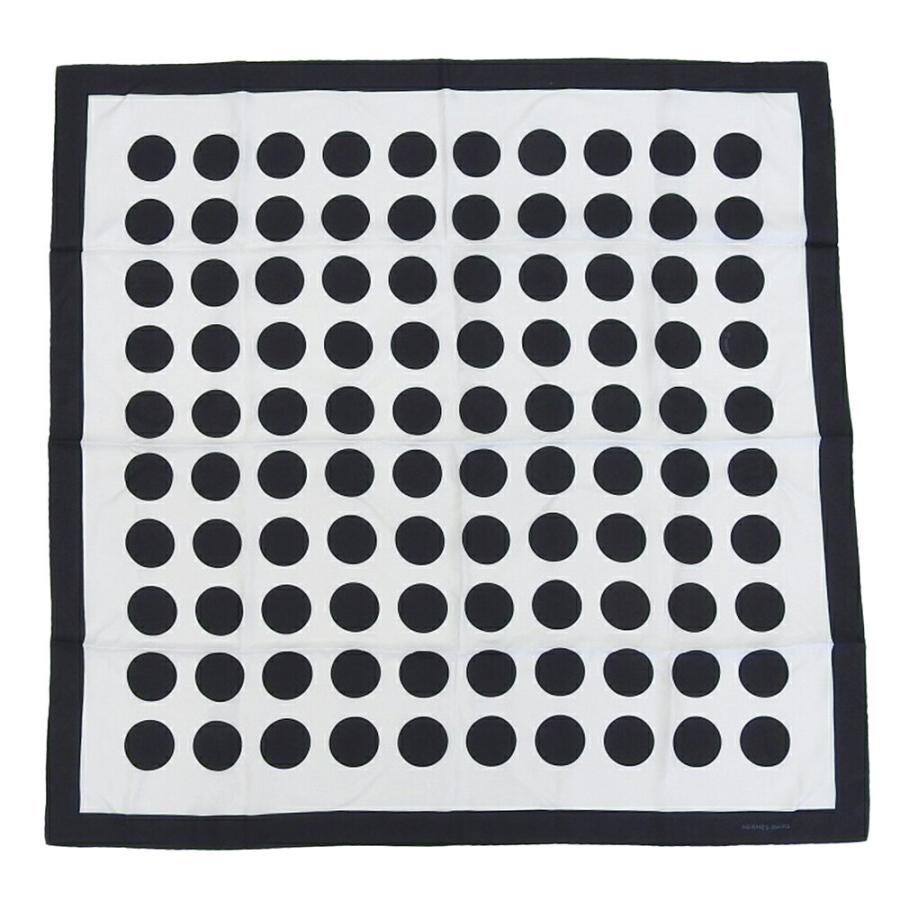 HERMES（エルメス） 超美品 現行黒タグ CENT POIS ドット柄 カレ90