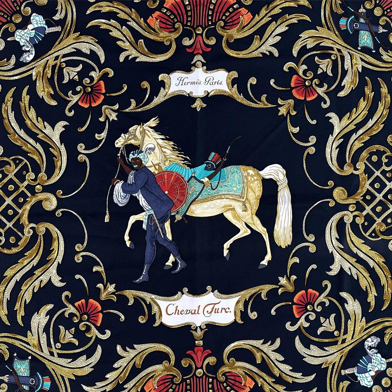 HERMES（エルメス） スカーフ カレ90 Cheval Turc トルコの馬