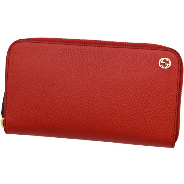 GUCCI（グッチ） 財布 ラウンドファスナー長財布 レディース レッド