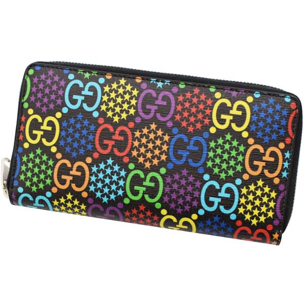 GGキャンバス グッチ 財布 GUCCI ラウンドファスナー長財布 メンズ