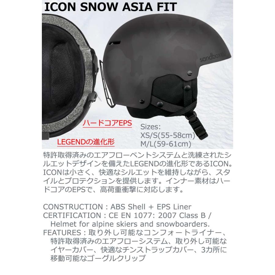 sandbox 即出荷 SANDBOX/サンドボックス ICON SNOW ASIA FIT アイコン