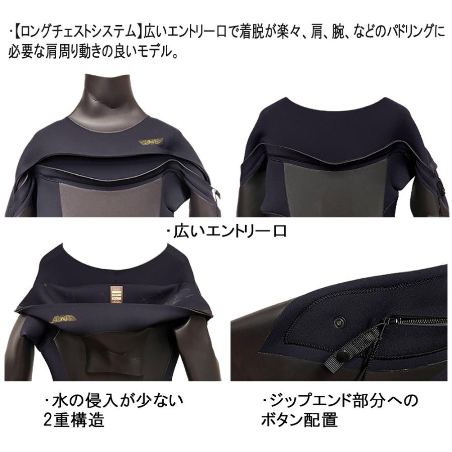 24-25 RASH DZ LONG CHEST ZIP TYPE DRK / ラッシュ ロングチェスト