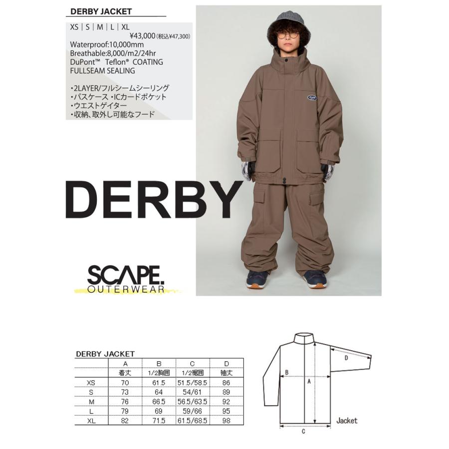 SCAPE（エスケープ） 24-25 SCAPE/エスケープ DERBY jacket メンズ