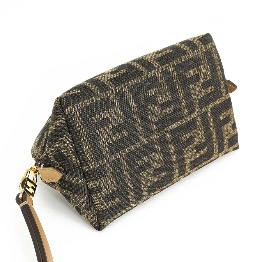 FENDI（フェンディ） 並行輸入 ポーチ ブラウンFFジャカード