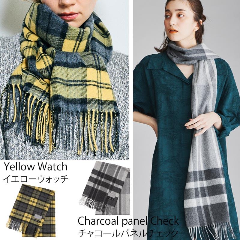カシミヤ 100% チェック マフラー カシミア レディース メンズ 女性