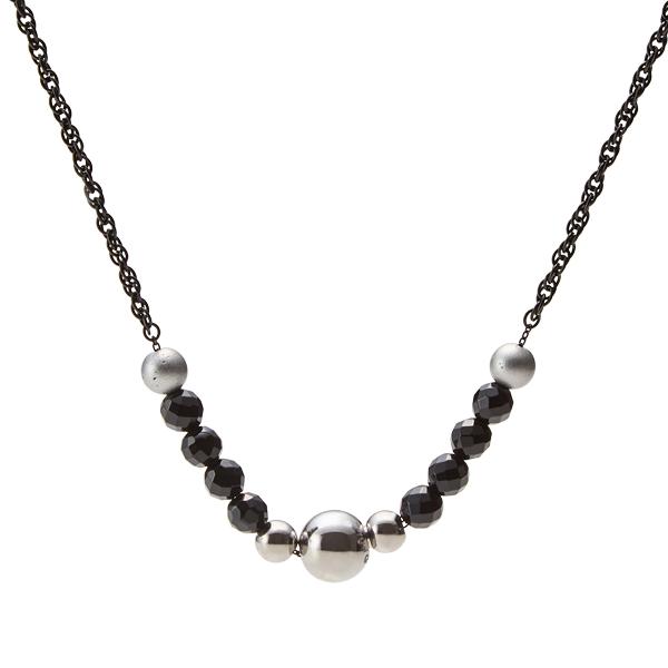 Phiten（ファイテン） ネックレス チェーン 水晶 シルバー オニキス