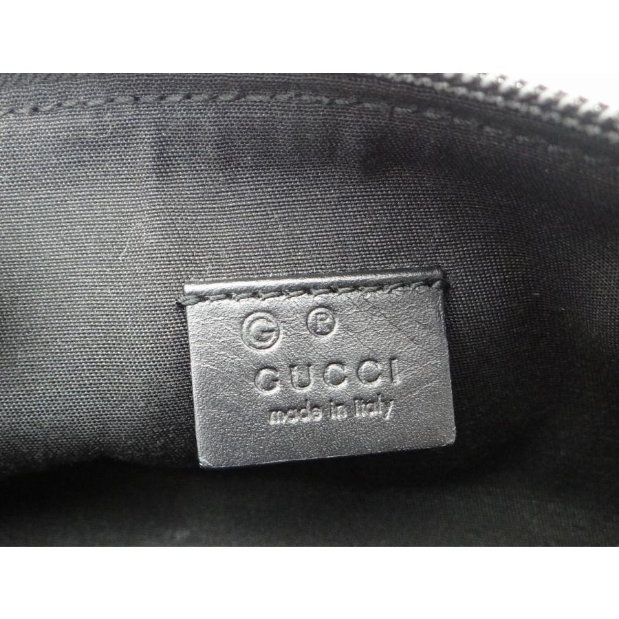 グッチシマ GUCCI グッチ 272367 レザー ポーチ ブラック＜USED