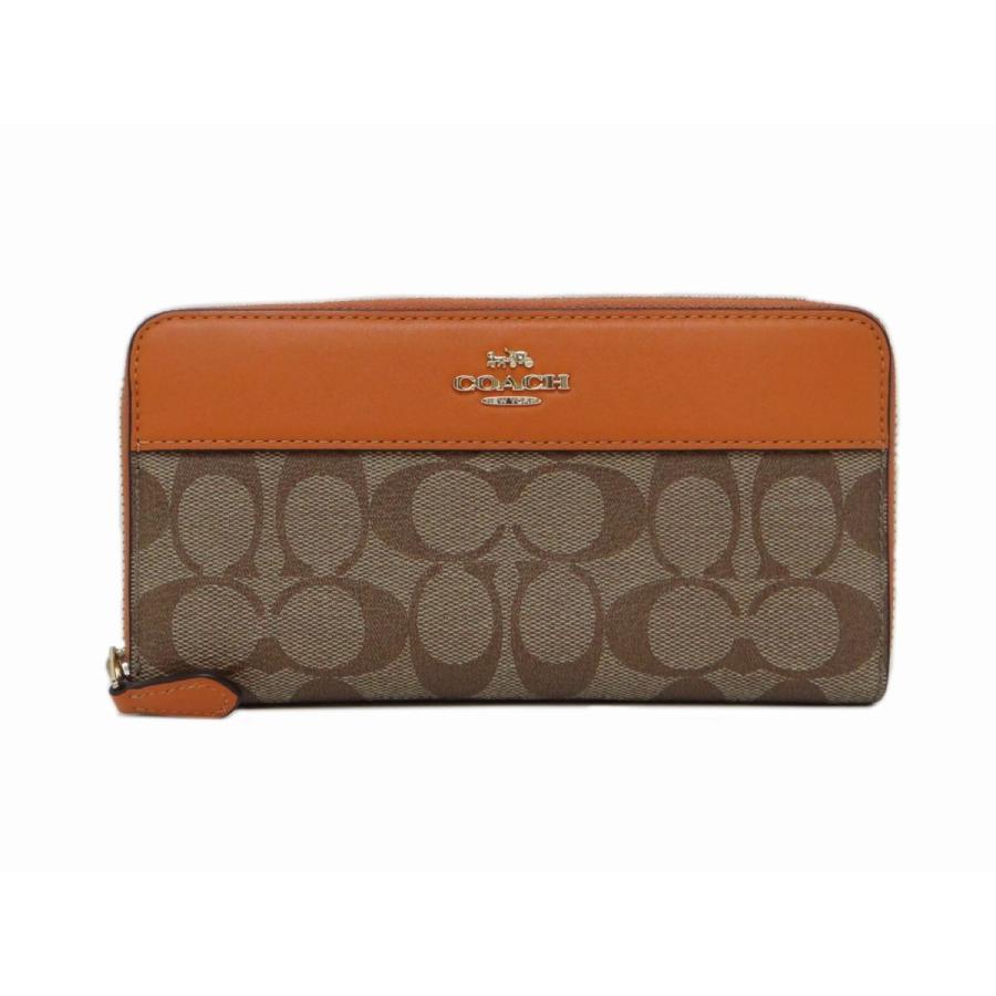 COACH（コーチ） 76873 シグネチャー PVC ラウンドファスナー長財布