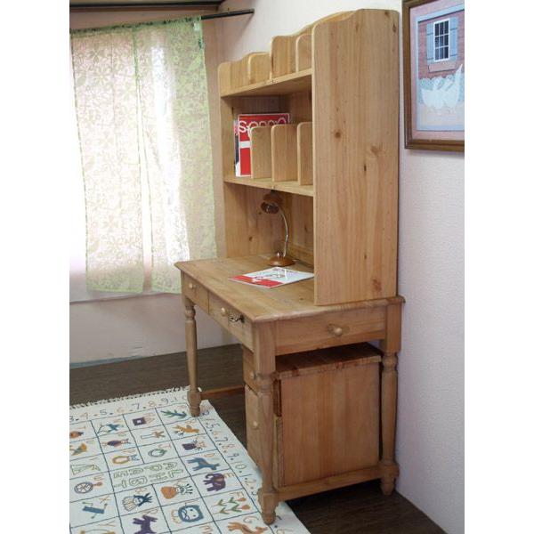 カントリー調 学習デスク カントリー勉強机 無垢木製 学習机 イリデ