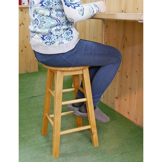 無垢木製 スツール カントリーキッチンスツール 座面55cm Mサイズ