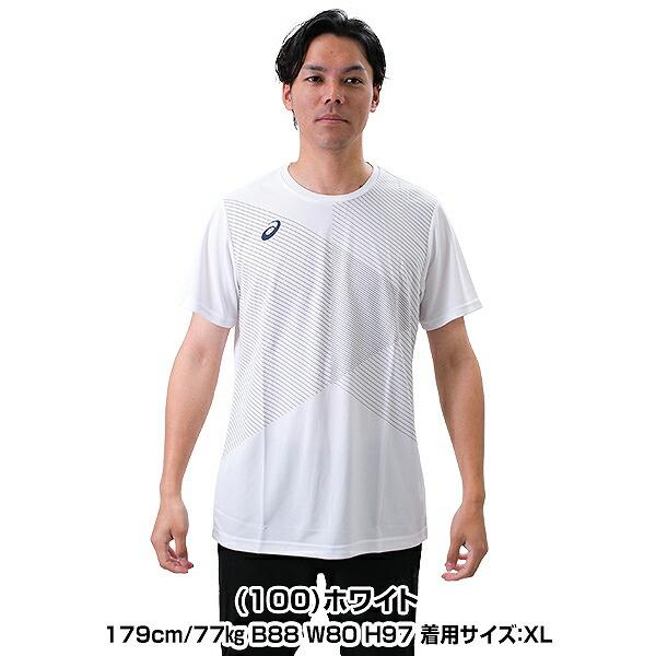 ASICS（アシックス） 野球 Tシャツ 半袖 丸首 メンズ プリントTシャツ