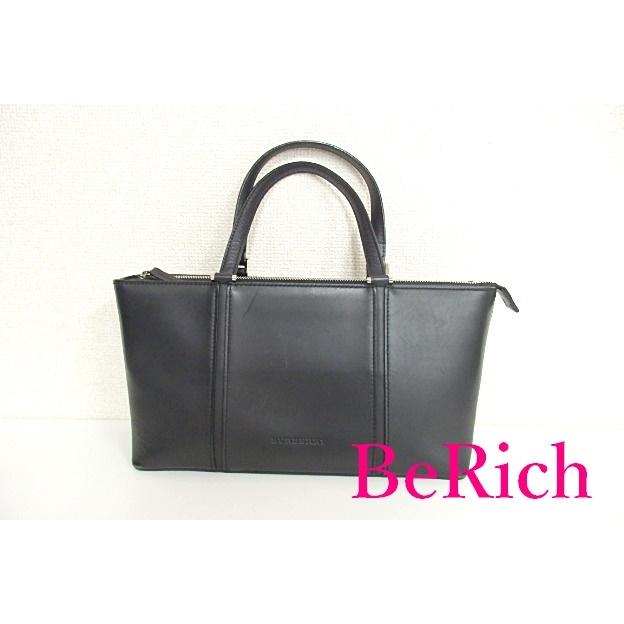 BURBERRY（バーバリー） ハンドバッグ 黒 ブラック レザー チェック