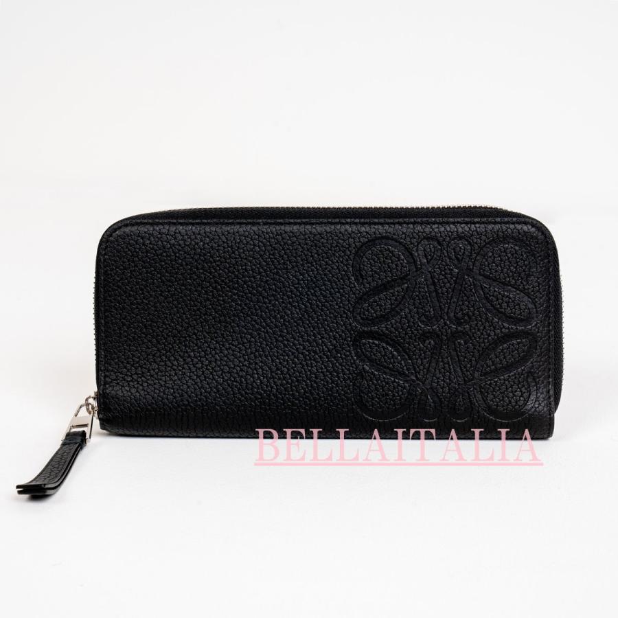LOEWE（ロエベ） レディース 長財布 グレインカーフ レザー 黒