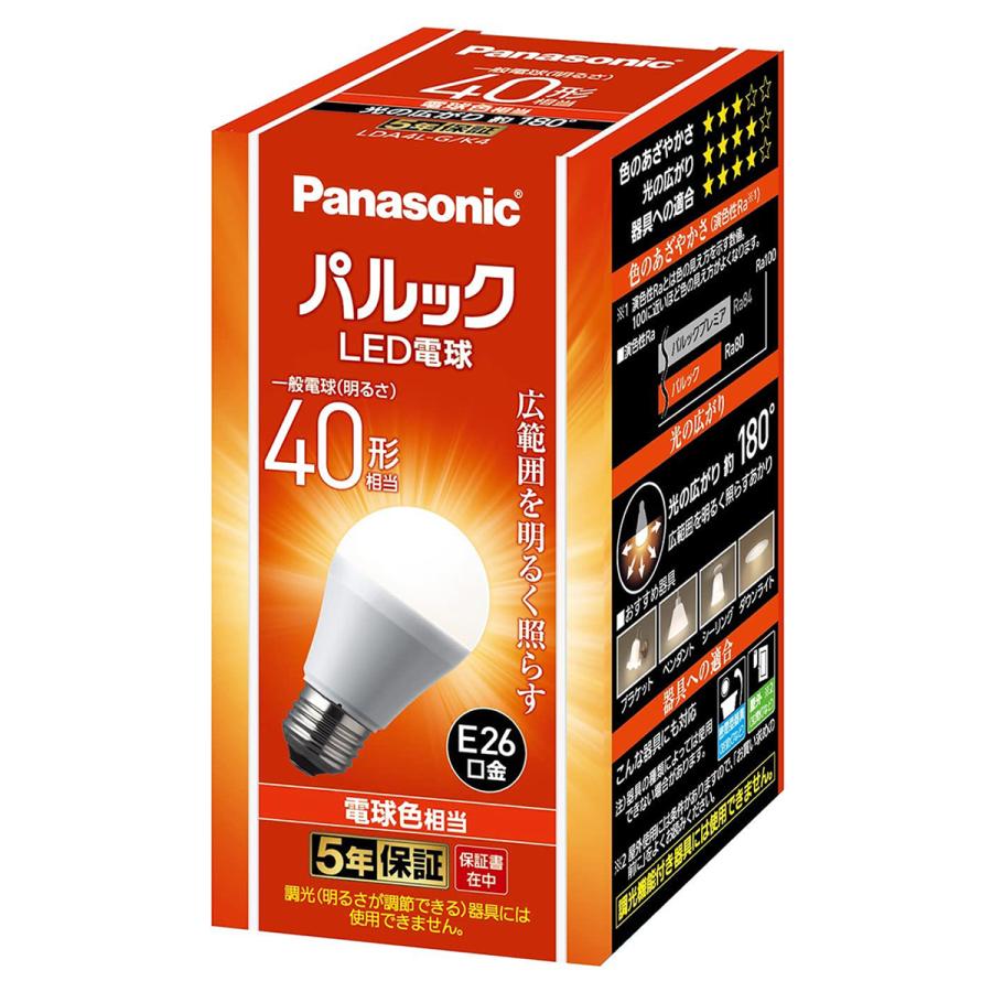 Panasonic（パナソニック） LED電球 4.4W(電球色相当) LDA4LGK4