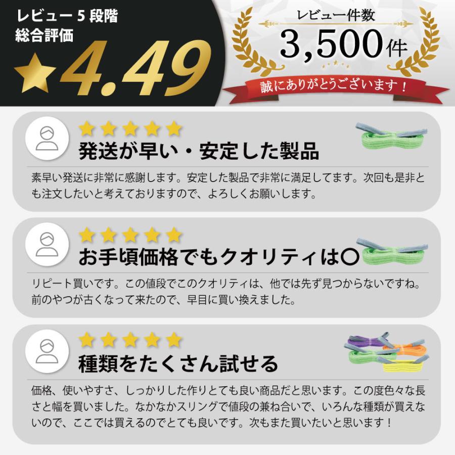スリング スリングベルト 10本セット 幅 50mm 8m ナイロンスリング