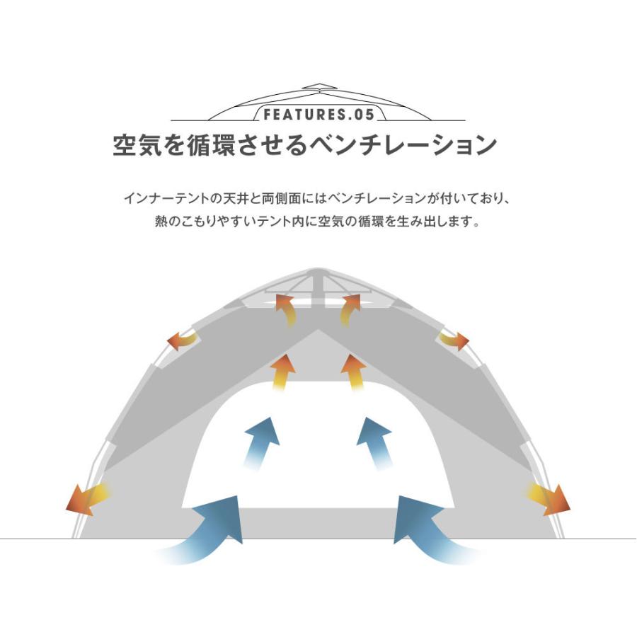 South Light テント ポップアップテント ワンタッチテント 4人 収納袋